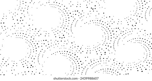 Textura monocromática compuesta por elementos gráficos irregulares. Fondo de grunge desigual angustiado. Ilustración abstracta del vector. Superposición para un efecto y una profundidad interesantes. Aislado sobre fondo blanco.