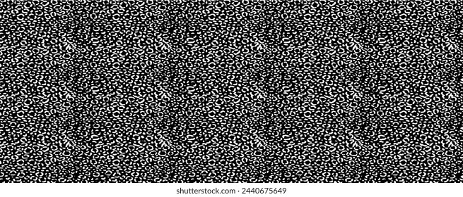 Monochrome texture composed of irregular graphic elements. Distressed uneven grunge background. Abstract vector illustration. Overlay for interesting effect and depth. Isolated on white background.