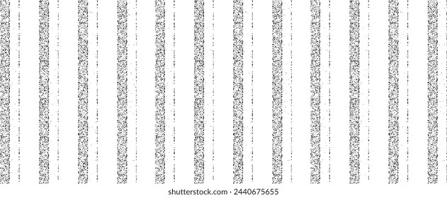 Monochrome texture composed of irregular graphic elements. Distressed uneven grunge background. Abstract vector illustration. Overlay for interesting effect and depth. Isolated on white background.