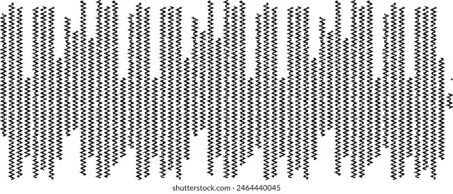 Textura monocromática compuesta por Elementos gráficos irregulares. Fondo de grunge desigual angustiado. Abstractas Ilustración vectorial. Superposición para un efecto y una profundidad interesantes. Aislado sobre fondo blanco.