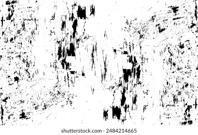 Textura monocromática compuesta por Elementos gráficos irregulares. Fondo de grunge desigual angustiado. Abstractas Ilustración vectorial. Superposición para un efecto y una profundidad interesantes. Aislado sobre fondo blanco.