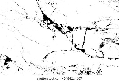Monochrome texture composed of irregular graphic elements. Distressed uneven grunge background. Abstract vector illustration. Overlay for interesting effect and depth. Isolated on white background.