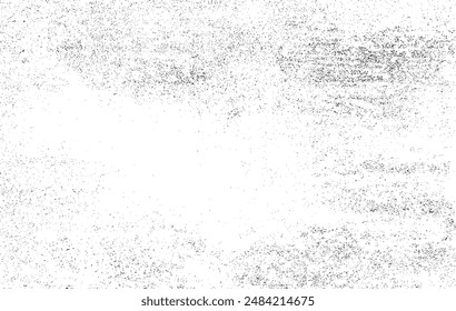 Monochrome texture composed of irregular graphic elements. Distressed uneven grunge background. Abstract vector illustration. Overlay for interesting effect and depth. Isolated on white background.