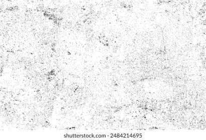 Monochrome texture composed of irregular graphic elements. Distressed uneven grunge background. Abstract vector illustration. Overlay for interesting effect and depth. Isolated on white background.