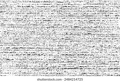Monochrome texture composed of irregular graphic elements. Distressed uneven grunge background. Abstract vector illustration. Overlay for interesting effect and depth. Isolated on white background.