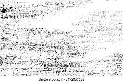 Monochrome texture composed of irregular graphic elements. Distressed uneven grunge background. Abstract vector illustration. Overlay for interesting effect and depth. Isolated on white background.