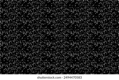 Textura monocromática compuesta por Elementos gráficos irregulares. Fondo de grunge desigual angustiado. Abstractas Ilustración vectorial. Superposición para un efecto y una profundidad interesantes. Aislado sobre fondo blanco.