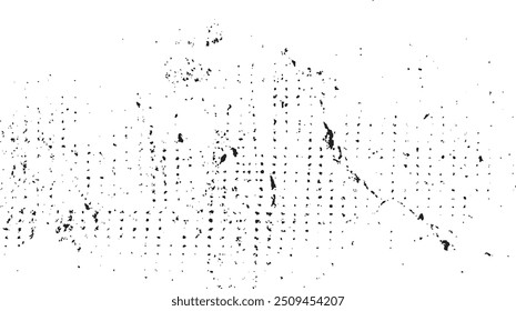 Textura monocromática compuesta por Elementos gráficos irregulares. Angustiado fondo grunge desigual. Ilustración vectorial Abstractas. Superposición para un efecto y profundidad interesantes. Aislado sobre fondo blanco.