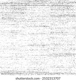 Monochrome texture composed of irregular graphic elements. Distressed uneven grunge background. Abstract vector illustration. Overlay for interesting effect and depth. Isolated on white background.