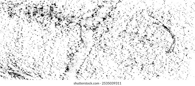 Textura monocromática compuesta por Elementos gráficos irregulares. Angustiado fondo grunge desigual. Ilustración vectorial Abstractas. Superposición para un efecto y profundidad interesantes. Aislado sobre fondo blanco.