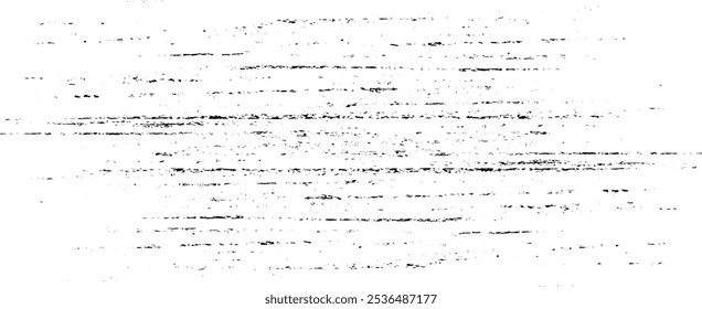 Monochrome texture composed of irregular graphic elements. Distressed uneven grunge background. Abstract vector illustration. Overlay for interesting effect and depth. Isolated on white background.