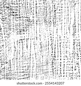 Monochrome texture composed of irregular graphic elements. Distressed uneven grunge background. Abstract vector illustration. Overlay for interesting effect and depth. Isolated on white background.