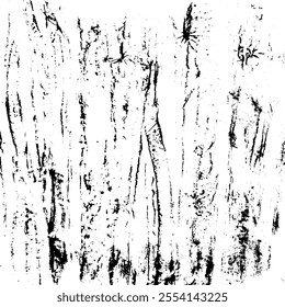 Monochrome texture composed of irregular graphic elements. Distressed uneven grunge background. Abstract vector illustration. Overlay for interesting effect and depth. Isolated on white background.