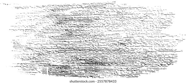 Monochrome texture composed of irregular graphic elements. Distressed uneven grunge background. Abstract vector illustration. Overlay for interesting effect and depth. Isolated on white background.