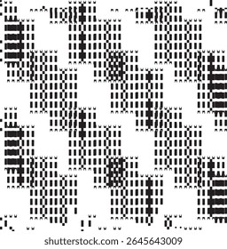 Textura monocromática compuesta por Elementos gráficos irregulares. Angustiado fondo grunge desigual. Ilustración vectorial Abstractas. Superposición para un efecto y profundidad interesantes. Aislado sobre fondo blanco.