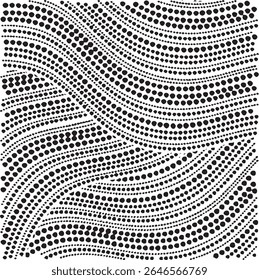 Monochrome texture composed of irregular graphic elements. Distressed uneven grunge background. Abstract vector illustration. Overlay for interesting effect and depth. Isolated on white background.