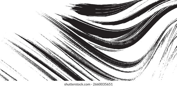 Textura monocromática compuesta por Elementos gráficos irregulares. Angustiado fondo grunge desigual. Ilustración vectorial Abstractas. Superposición para un efecto y profundidad interesantes. Aislado sobre fondo blanco.