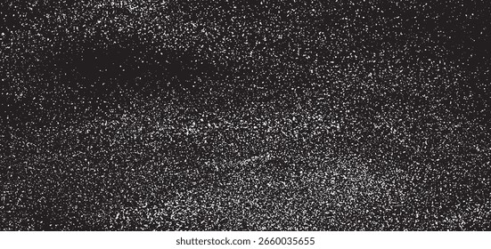Textura monocromática composta por elementos gráficos irregulares. Fundo grunge irregular angustiado. Ilustração vetorial abstrata. Sobreposição para efeito e profundidade interessantes. Isolado no fundo branco.