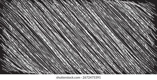 Textura monocromática composta por elementos gráficos irregulares. Fundo grunge irregular angustiado. Ilustração vetorial abstrata. Sobreposição para efeito e profundidade interessantes. Isolado no fundo branco.