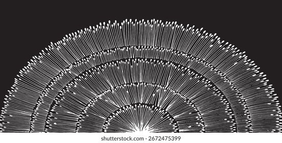 Textura monocromática compuesta por Elementos gráficos irregulares. Angustiado fondo grunge desigual. Ilustración vectorial Abstractas. Superposición para un efecto y profundidad interesantes. Aislado sobre fondo blanco.