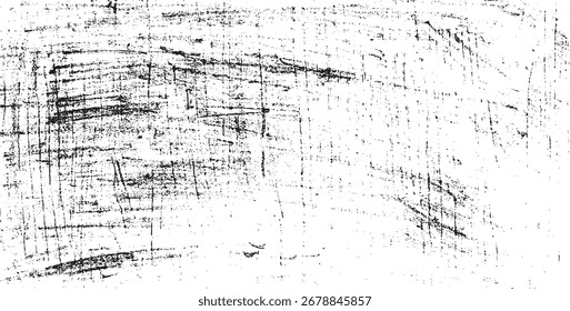 Textura monocromática compuesta por Elementos gráficos irregulares. Angustiado fondo grunge desigual. Ilustración vectorial Abstractas. Superposición para un efecto y profundidad interesantes. Aislado sobre fondo blanco.