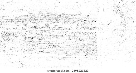 Textura monocromática composta por elementos gráficos irregulares. Fundo grunge irregular angustiado. Ilustração vetorial abstrata. Sobreposição para efeito e profundidade interessantes. Isolado no fundo branco.