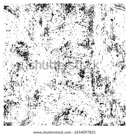 Monochrome texture composed of irregular graphic elements. Distressed uneven grunge background.