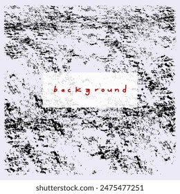 Monochrome textured brush stroke abstract background vector design. Modern rough halftone background with different element.