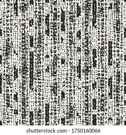 Fondo De Trazado En Tejido De Tinta Monocromo. Patrón sin inconvenientes.