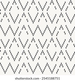 Monochrome Textured fair isle seamless pattern design for knitwear, fashion textile, graphics