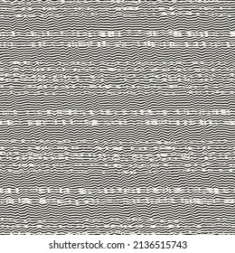 Monochrome Moiré Textured Striped Pattern