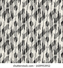 Monochrome Tile Checked Washed Effect Textured Distressed Background. Seamless Pattern.