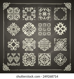 Monochrome tile collection. Easy to use. Chalkboard design