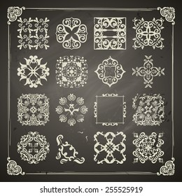 Monochrome tile collection. Easy to use. Chalkboard design