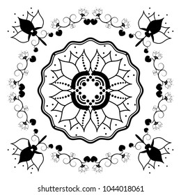 
Monochrome tiles with a floral pattern. For printing on textiles, ceramics. For cutting ornaments on wooden furniture elements, etc. Vector illustration