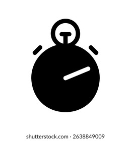 Monochrome Timer Glyph Representing a Measured Period of Time