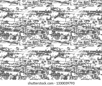 Monochrome traditional Irish cobblestone wall  texture. Vector background. Re-scale and recolor easily.