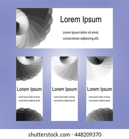 Monochrome Transparent Overlapping Ellipses Design. Templates for Fliers, Banners, Badges, Posters, Stickers and Advertising Actions. Iridescent Abstract Background. Vector Illustration