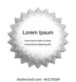 Monochrome Transparent Polygonal Star. Vector Illustration.