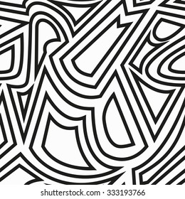 monochrome tribal geometric seamless pattern