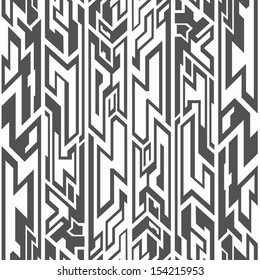 monochrome tribal seamless pattern