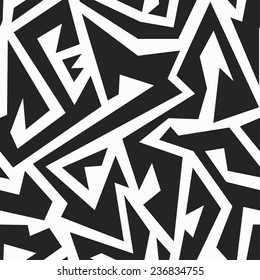 monochrome tribal seamless pattern