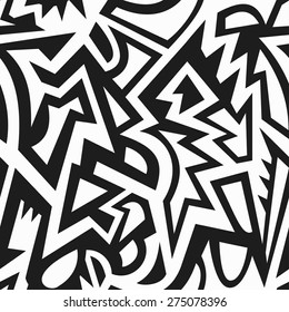 monochrome tribal seamless pattern 