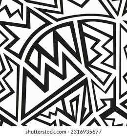 monochrome tribal. Seamless vector pattern