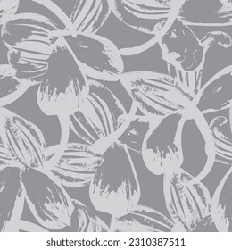 Monochrome Tropical Leaf seamless pattern design for fashion textiles, graphics and crafts