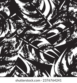 Monochrome Tropical Leaf seamless pattern design for fashion textiles, graphics and crafts