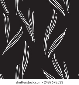 Monochrome Tropical Leaf seamless pattern design for fashion textiles, graphics and crafts
