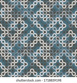 Monochrome Truchet repeat design. Geometric seamless vector pattern for wallpapers, web page backgrounds, surface textures, fabric, carpet, home décor.