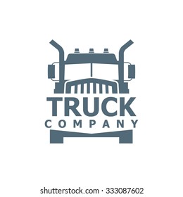 Monochrome Truck Vector Logo For Delivery Company