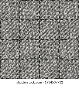 Monochrome Twill Textured Tile Checked Pattern